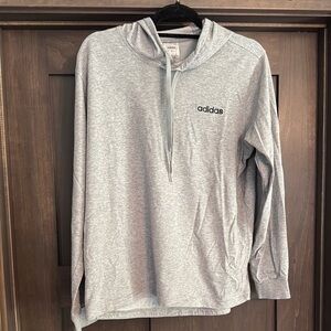 Adidas Light Gray Hoodie - Tshirt material